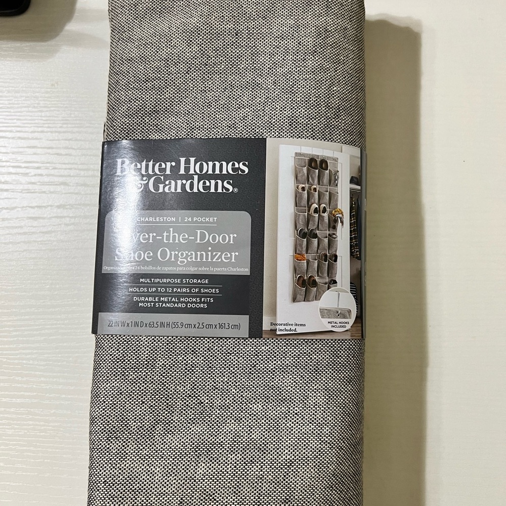 Better Homes And Gardens Gray Over-the-Door Shoe Organizer